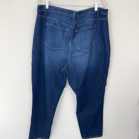 Lane Bryant Womens Mid Rise Boyfriend Jeans Size 20 Flex Magic Waist Blue - Picture 3 of 8